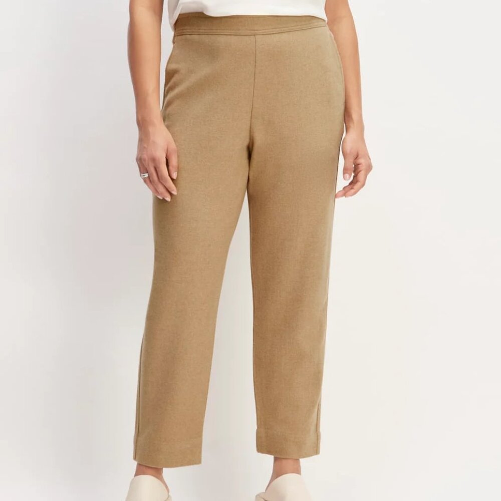 Everlane The Wool Flannel Pull-On Pant in Tiger's Eye, Size S, New with Tag